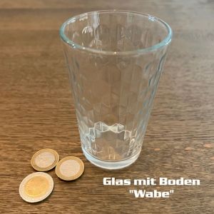 Glas mit Boden (aus Glas)