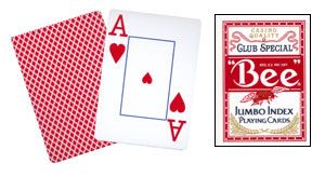 Bee Cards, Poker Size, Jumbo Index