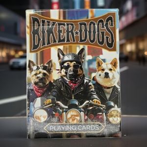 Biker Dogs Playing Cards