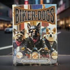 Biker Dogs Playing Cards