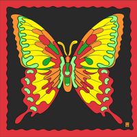 Butterfly Silk - 90 x 90 cm