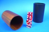 Dice Stacking Becher Holz und Würfel