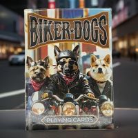 Biker Dogs Playing Cards