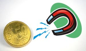 Magnetmünze 50 Cent - SUPERSTARK