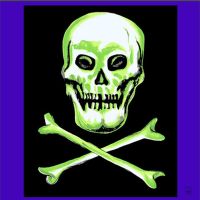Motivtuch Skull & Cross Bones 90-er