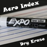 Acro Index - DRY ERASE - 